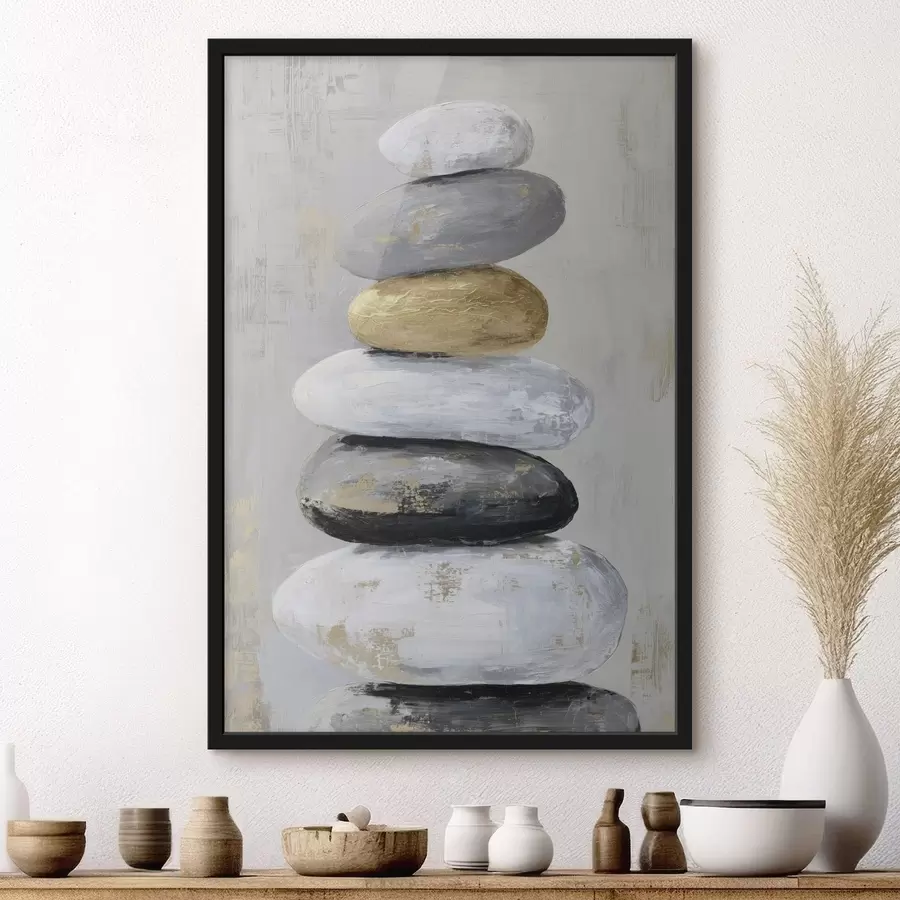 Fototapetes lieli akmeņi glezniecības stilā f47235