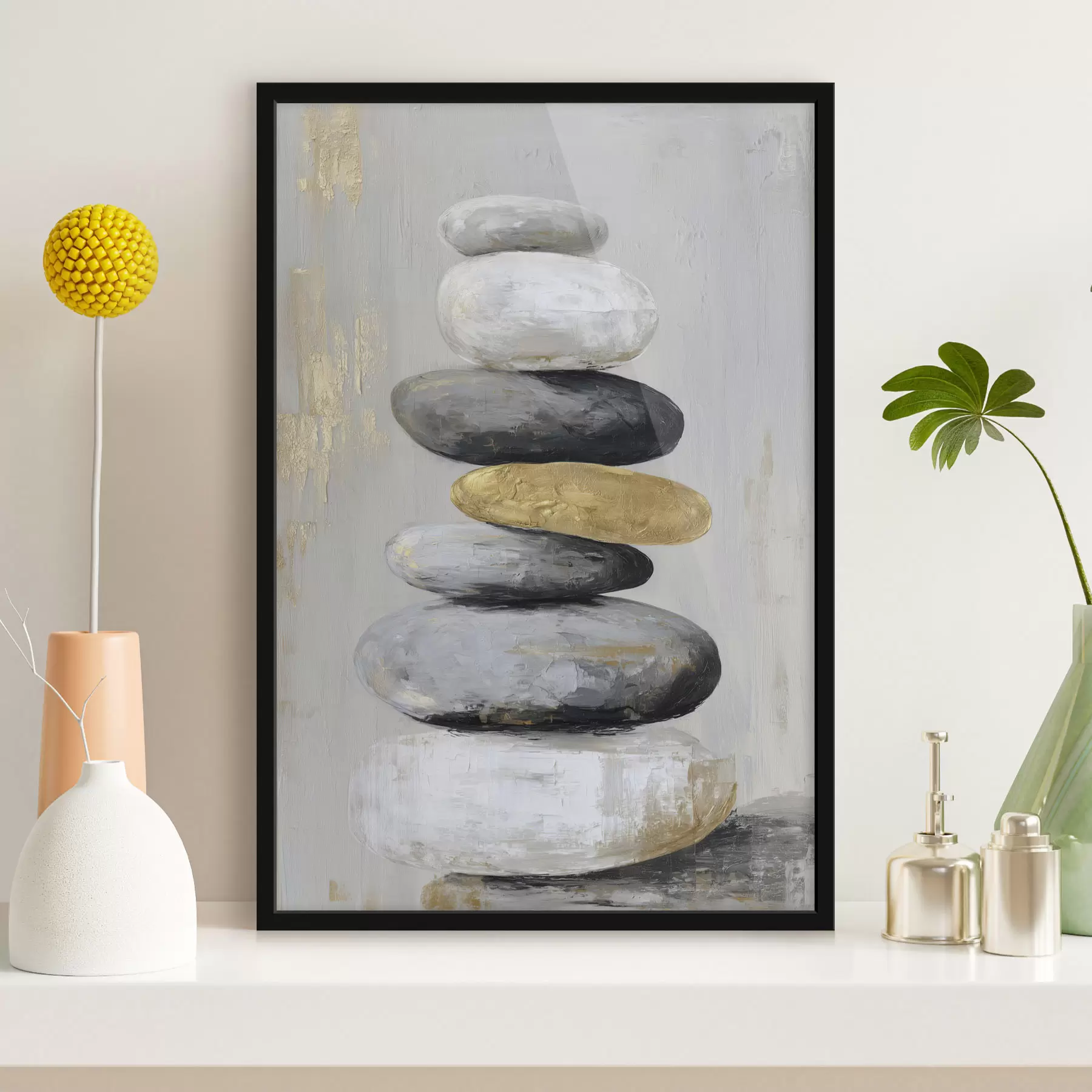 Fototapetes lieli akmeņi glezniecības stilā f47236