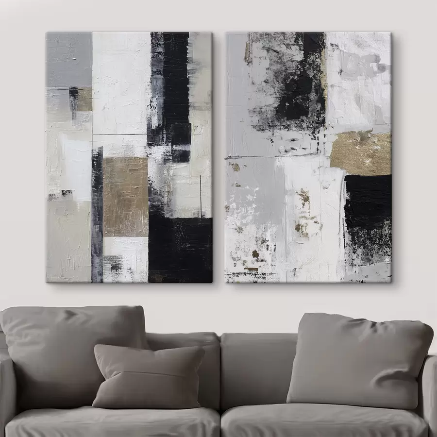 Glezna mūsdienu abstrakcija kontrastējošās krāsās m01176