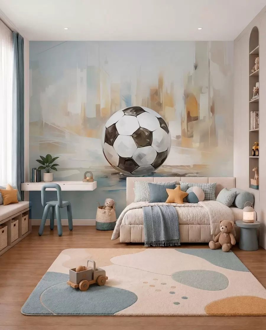 Fototapetes Futbolbumba gleznotā gaismā w05102