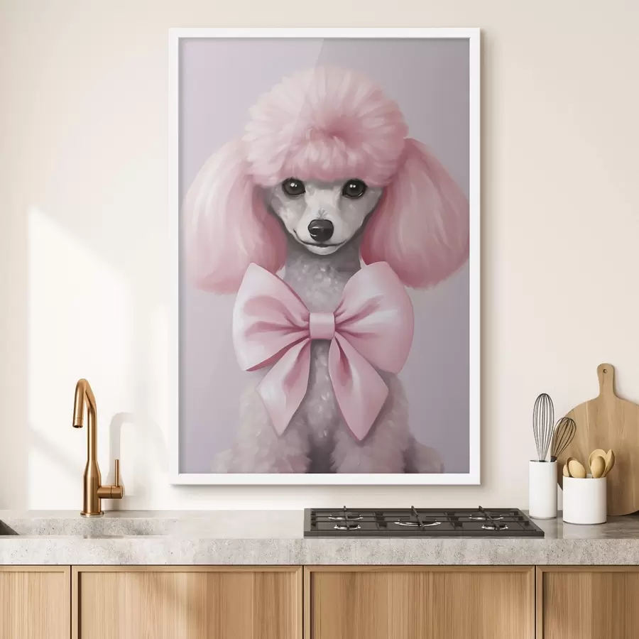 Fototapetes Pūdelis ar lenti f47412