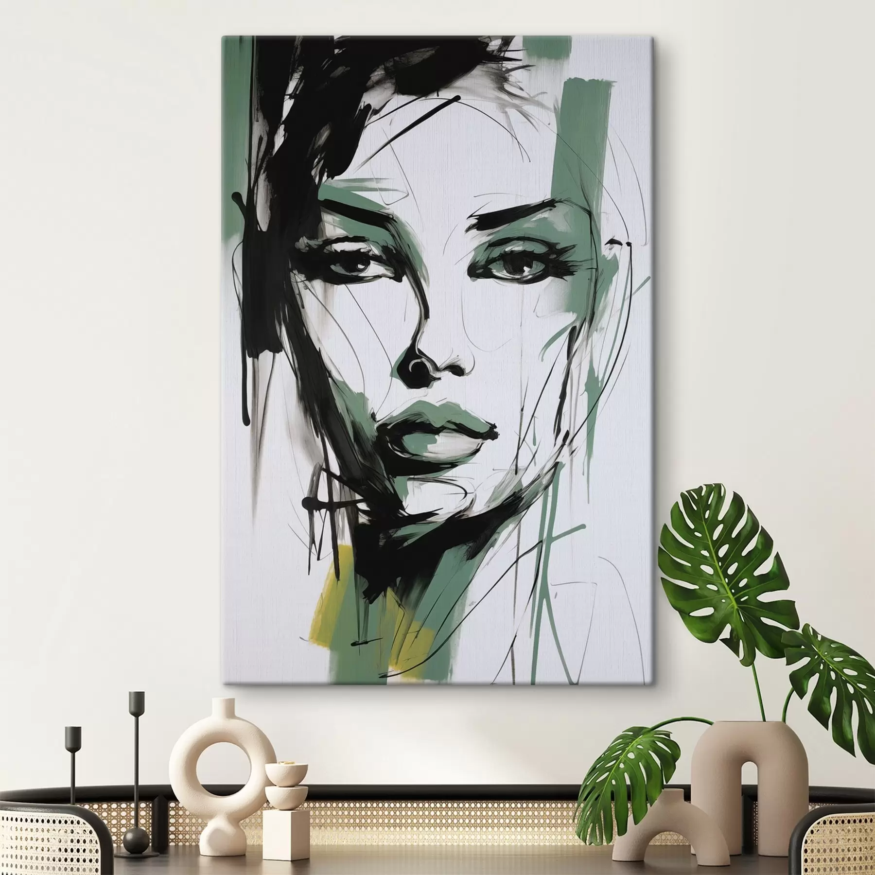 Glezna Abstrakts sievietes portrets s47499