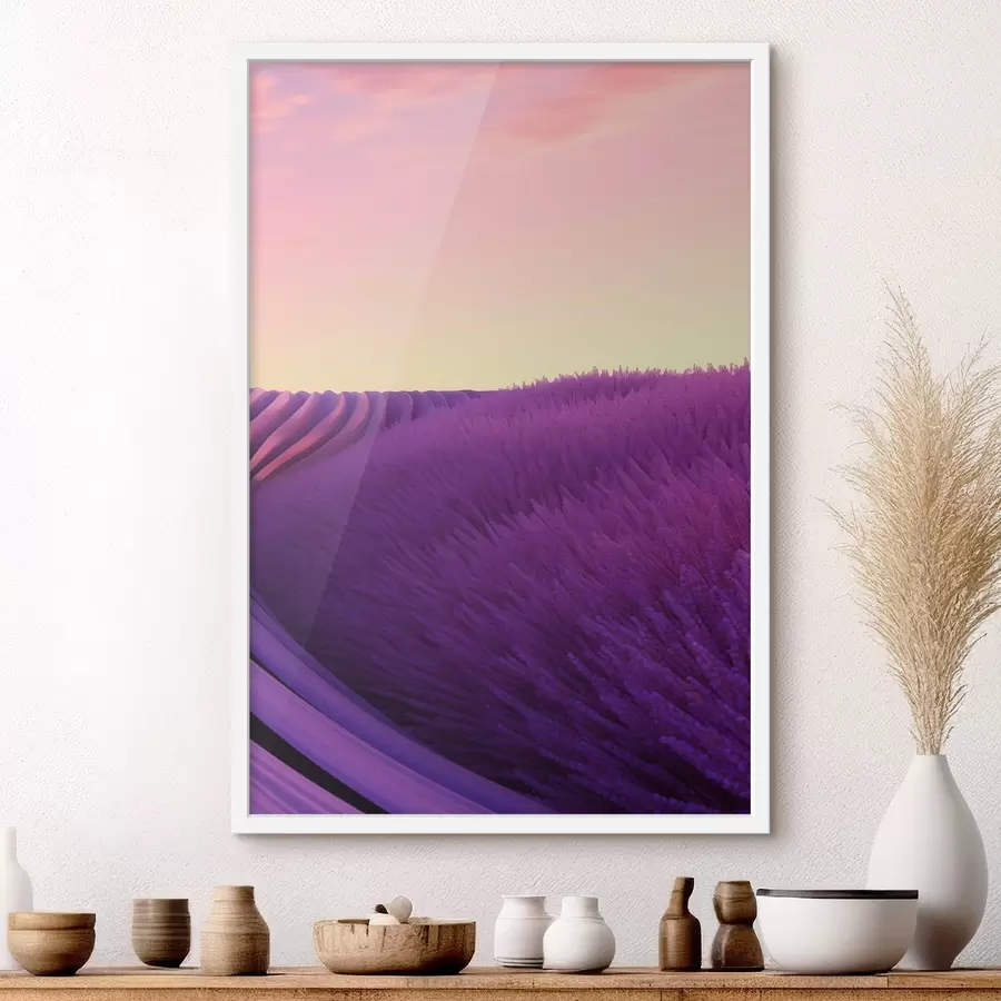 Fototapetes Lavandas lauks pret saulrietu f47111