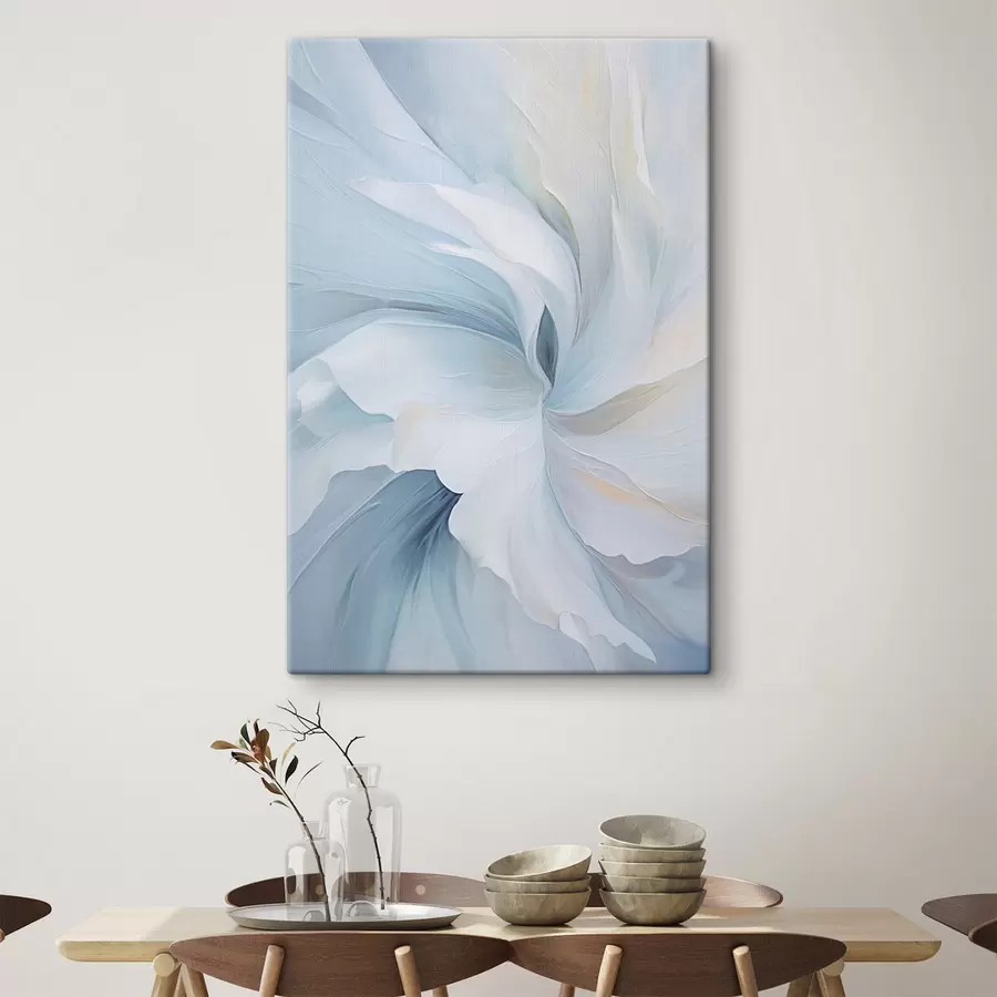 Glezna Abstrakti, delikāti, caurspīdīgi ziedlapiņas, kas virpuļo uz iekšu ar maigu apgaismojumu un gleznieciskas faktūras efektu. s47437