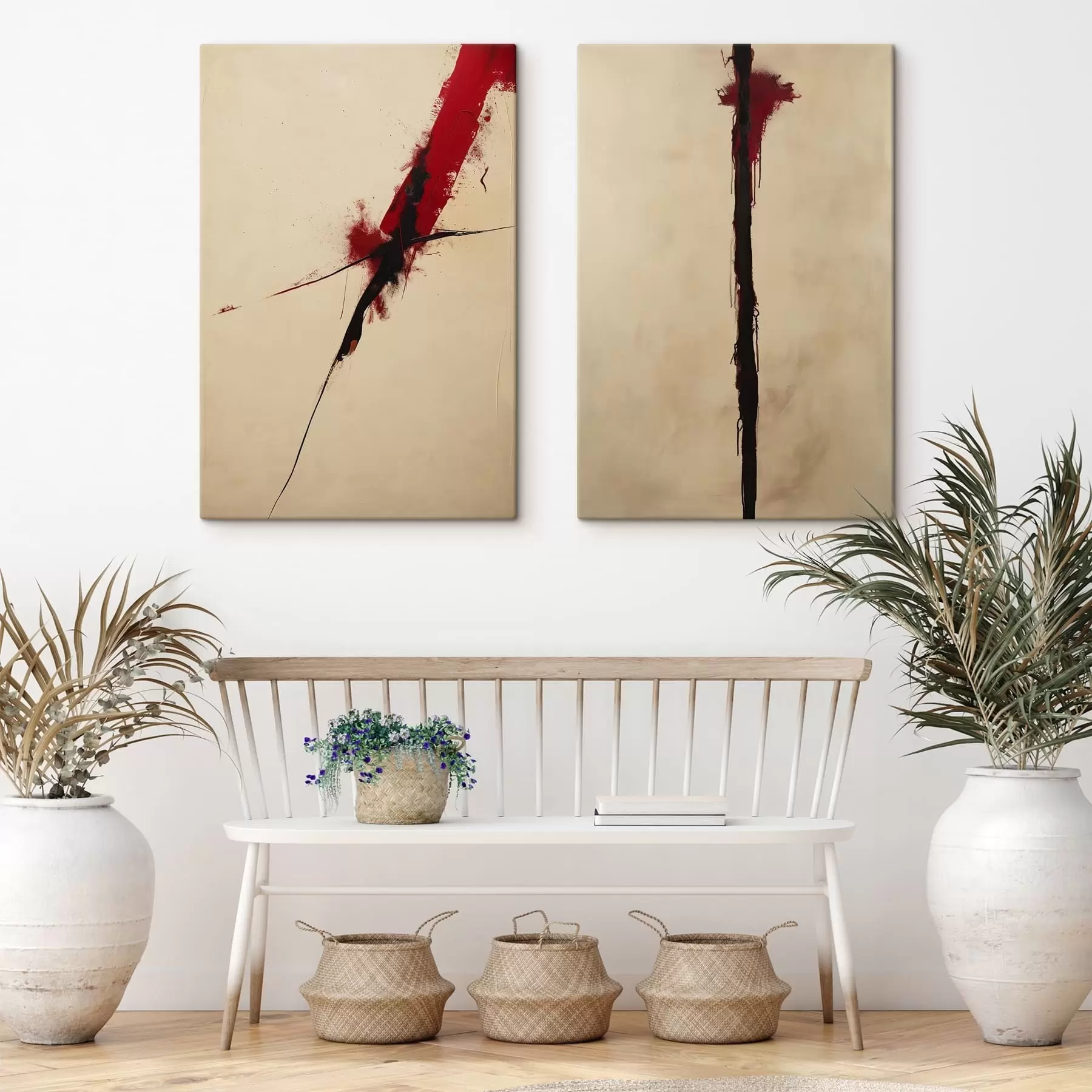 Glezna Sarkana abstrakcija m01215