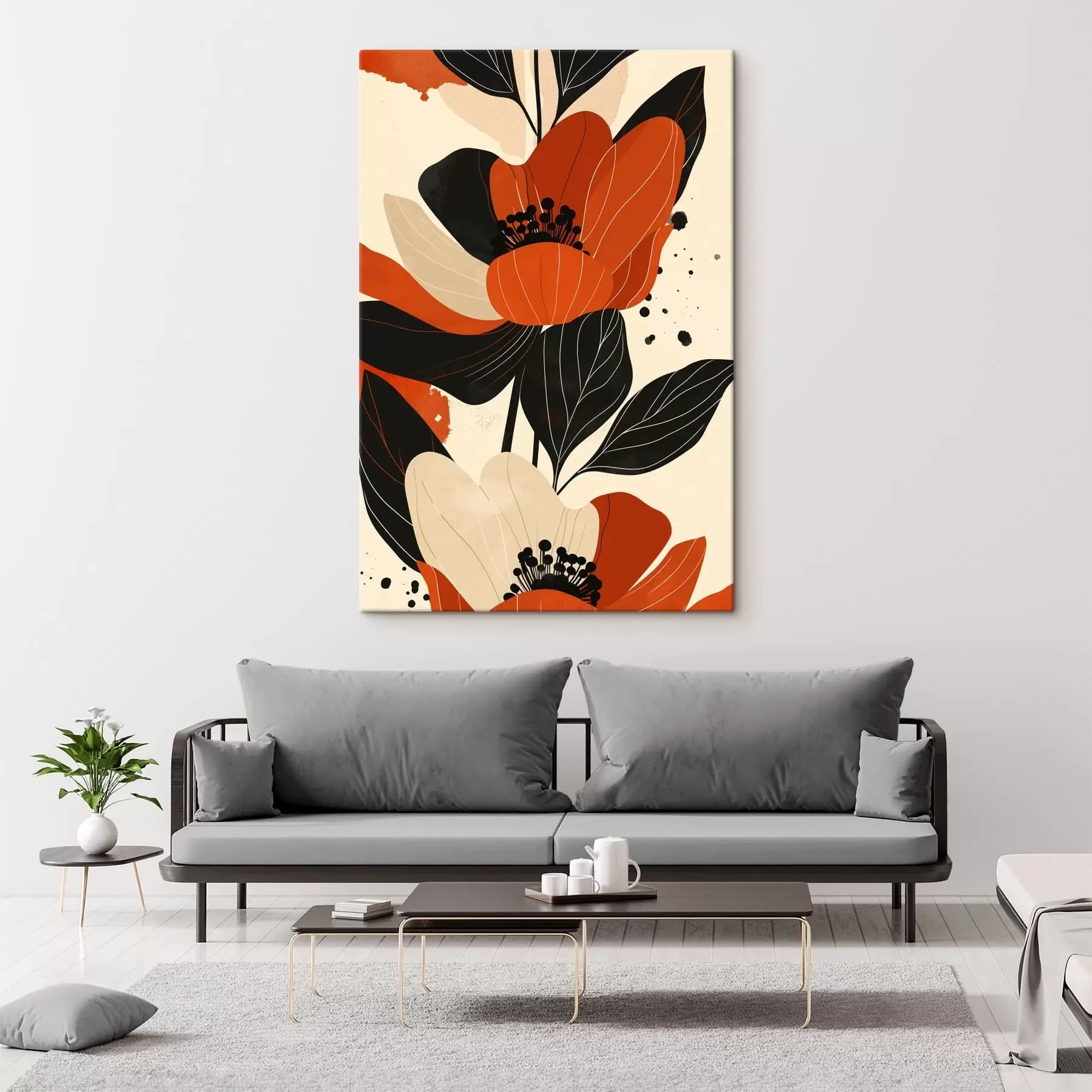 Glezna Lieli krāsaini ziedi s47468