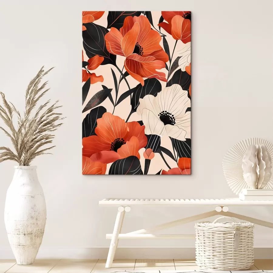 Glezna Lieli krāsaini ziedi s47469