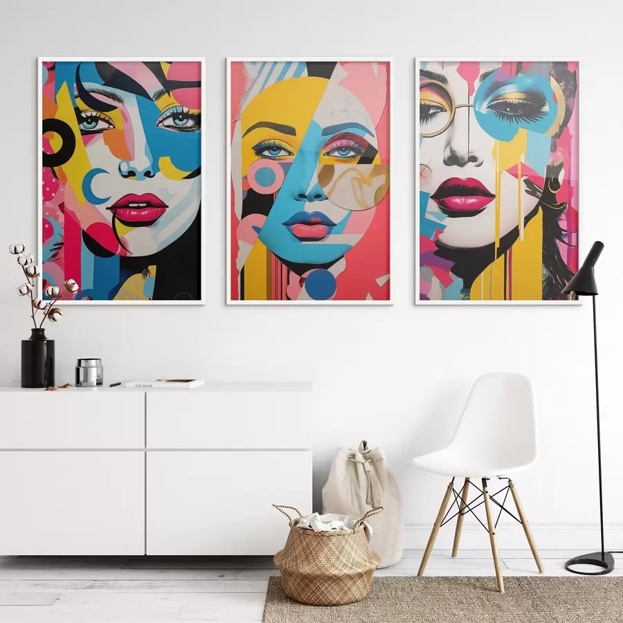 Fototapetes Krāsainu seju abstrakcija d00557