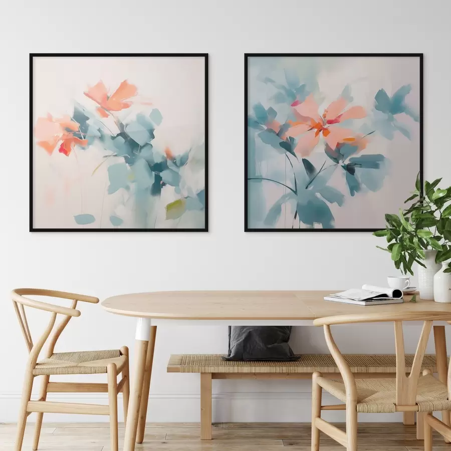 Fototapetes Abstraktā ziedu imitācijas glezniecība d00564