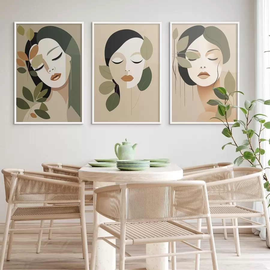 Fototapetes Meiteņu sejas d00605