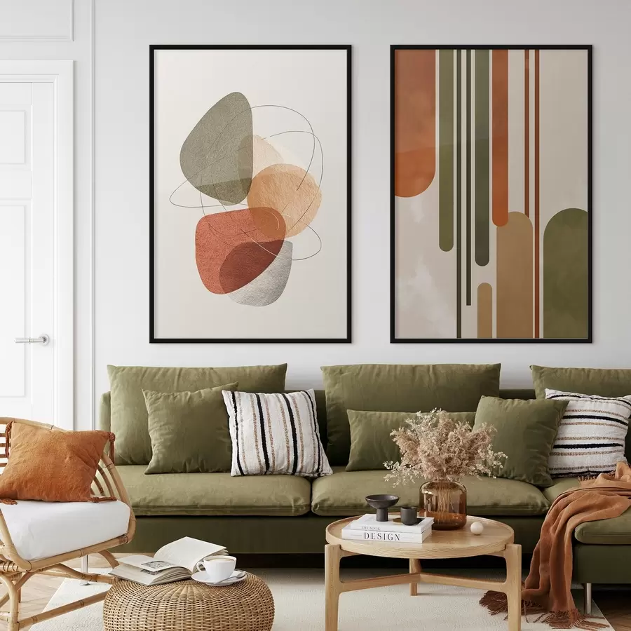 Fototapetes Dažādu krāsu līnijas un apļi d00608