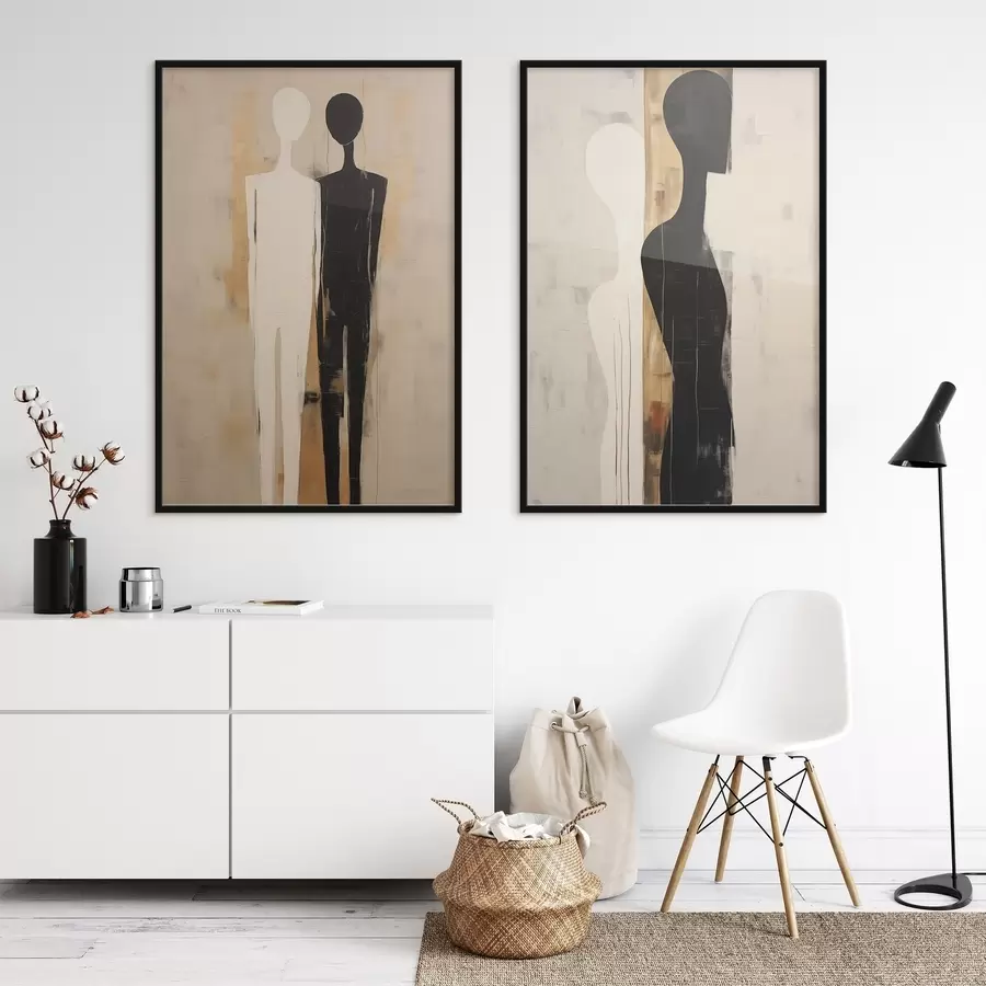 Fototapetes Divu figūru silueti d00620