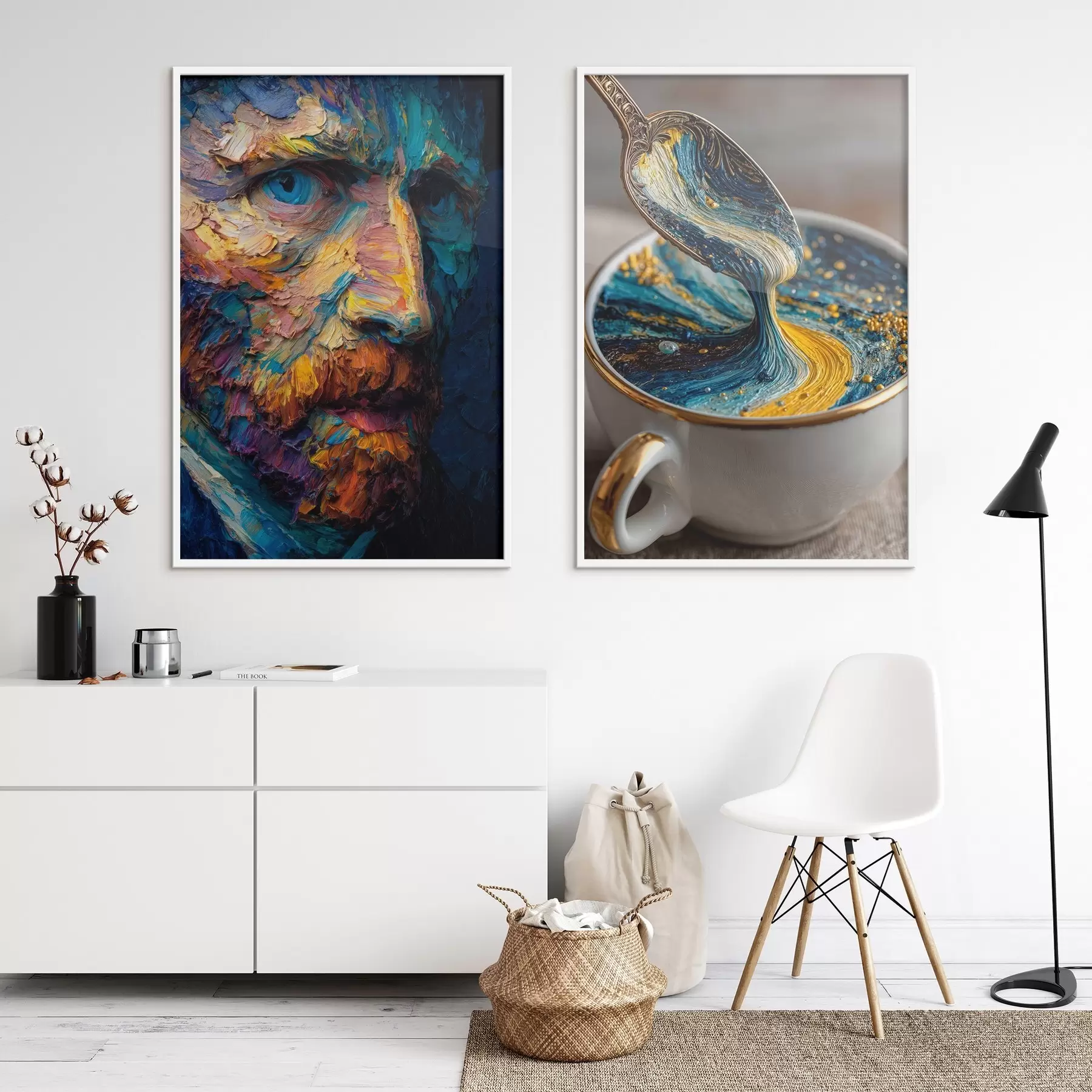 Fototapetes Pikaso un abstrakcija kausā eļļas gleznošanas stilā d00639