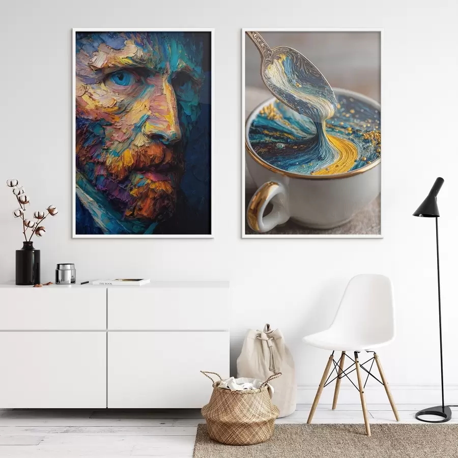 Fototapetes Pikaso un abstrakcija kausā eļļas gleznošanas stilā d00639