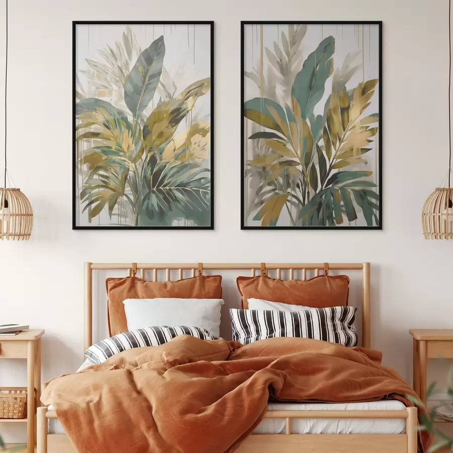 Fototapetes Abstraktas tropu lapas d00671