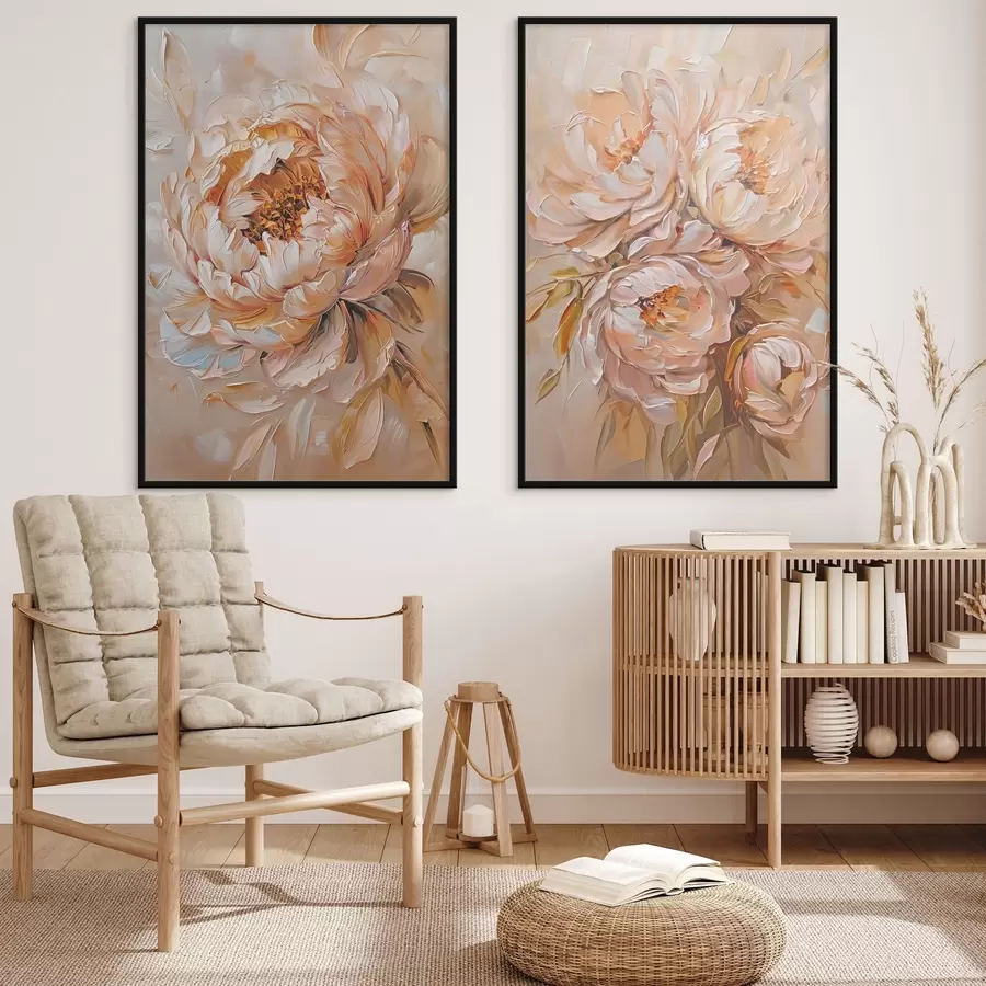 Fototapetes Delikātas abstraktas peonijas d00673