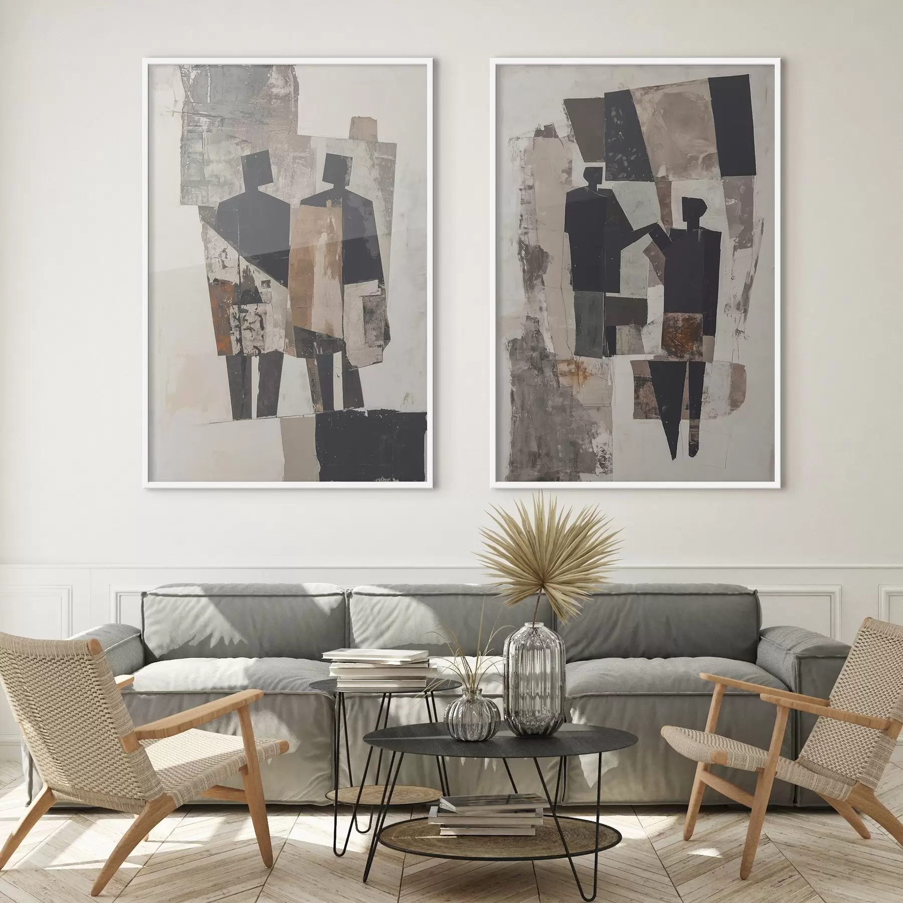 Fototapetes Abstrakcija ar siluetiem d00716