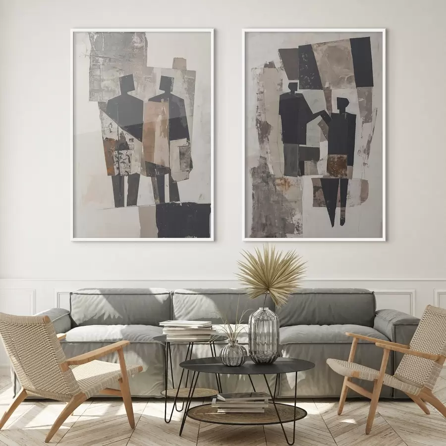 Fototapetes Abstrakcija ar siluetiem d00716