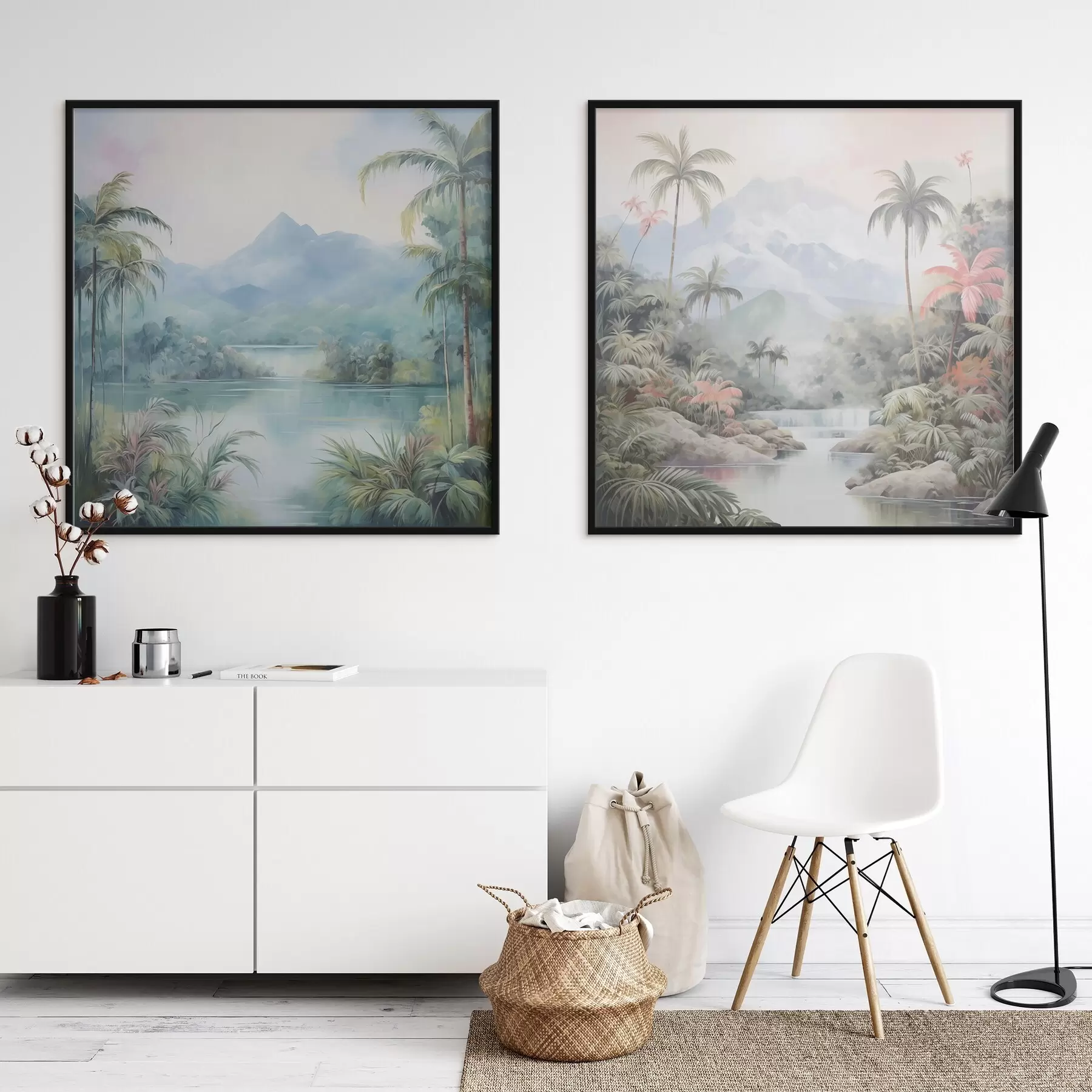 Fototapetes Upe džungļos kalna priekšā d00751