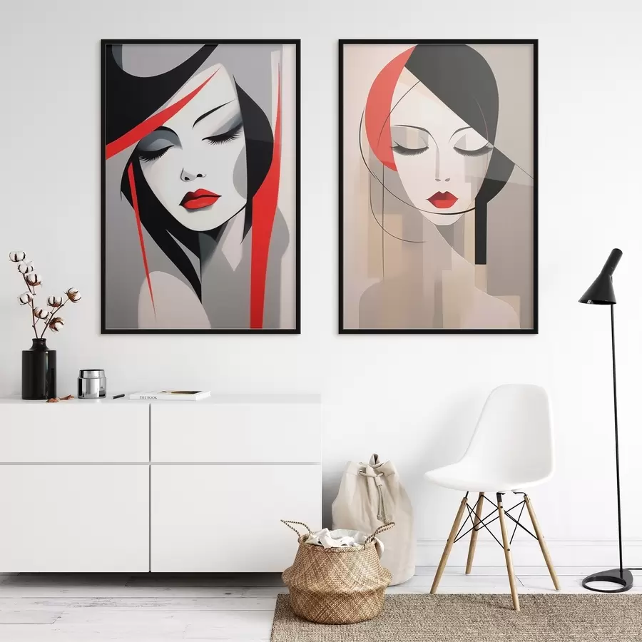 Fototapetes Abstraktie sieviešu portreti d00774