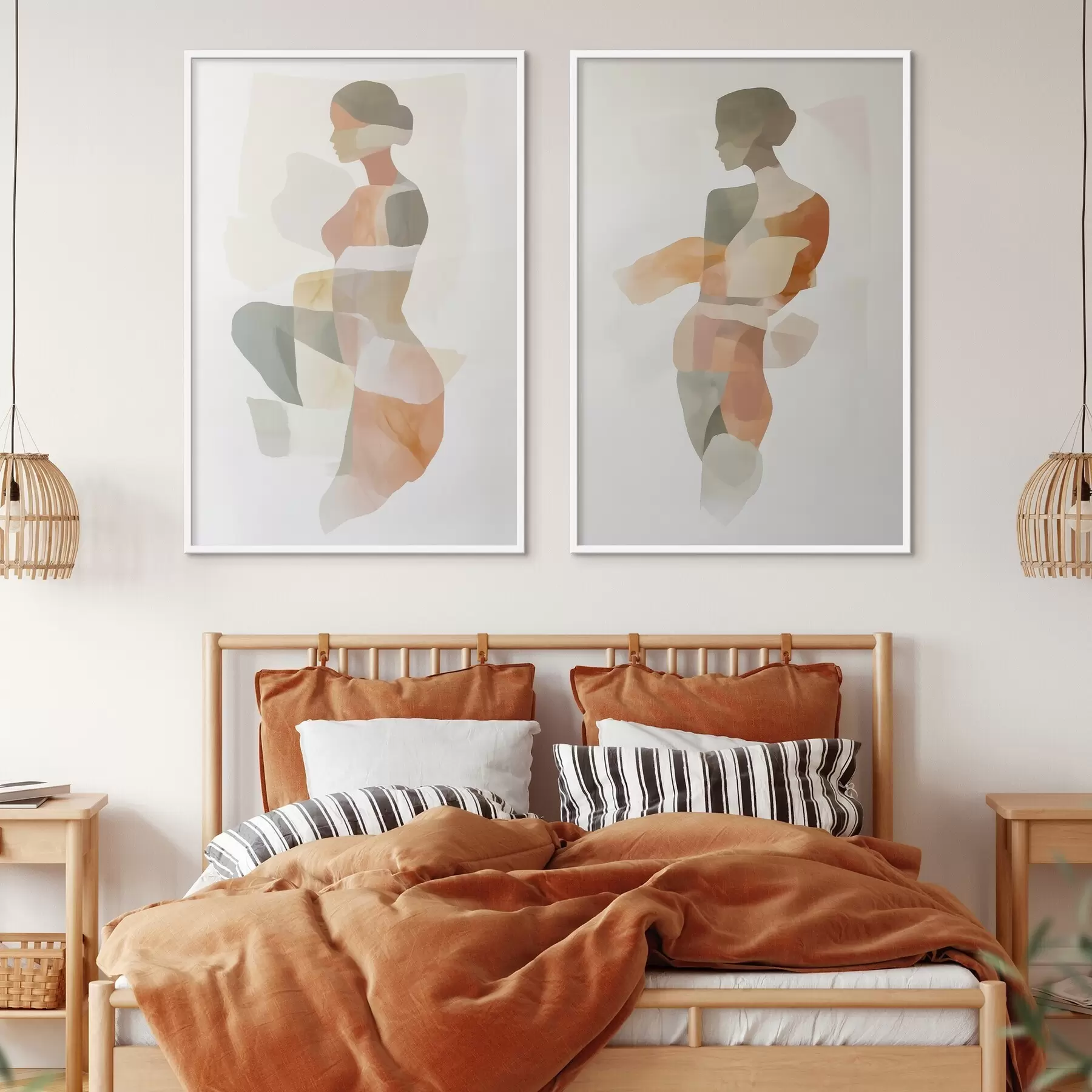 Fototapetes Abstraktas sieviešu siluetas d00788