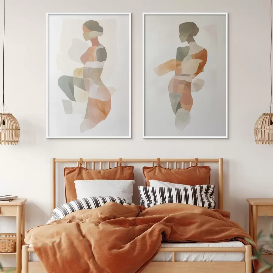 Fototapetes Abstraktas sieviešu siluetas d00788