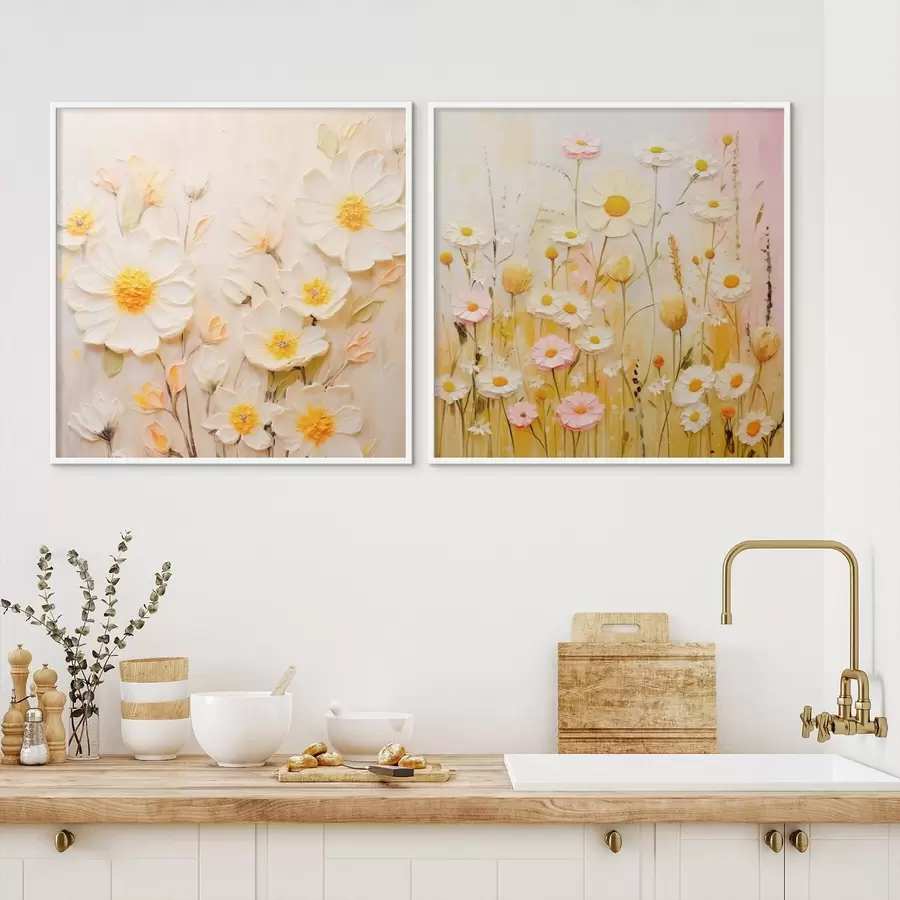 Fototapetes Ziedu pļava eļļas gleznas stilā d00711