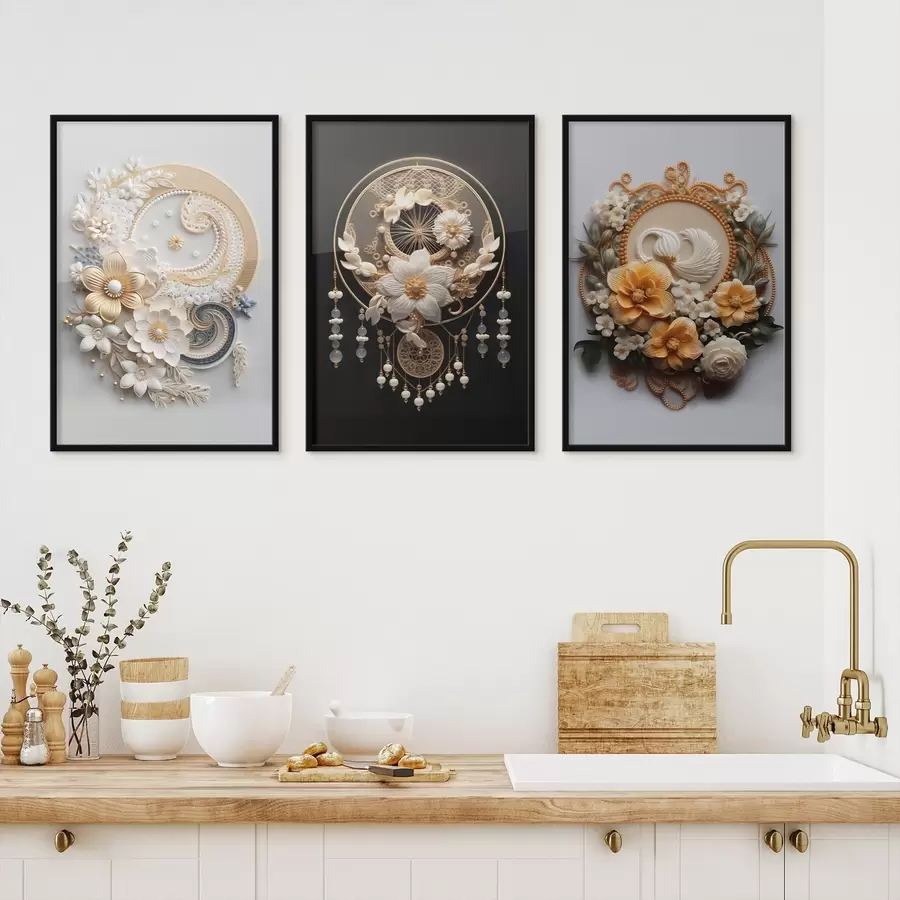 Fototapetes Abstraktas ziedu kompozīcijas d00561