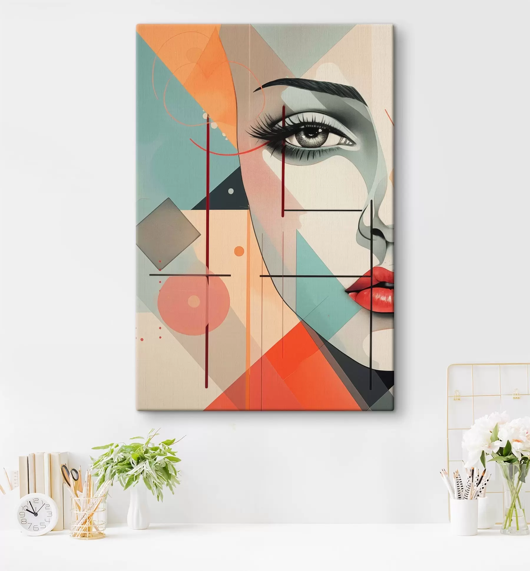 Glezna Cilvēki, seja, ģeometrija s47447