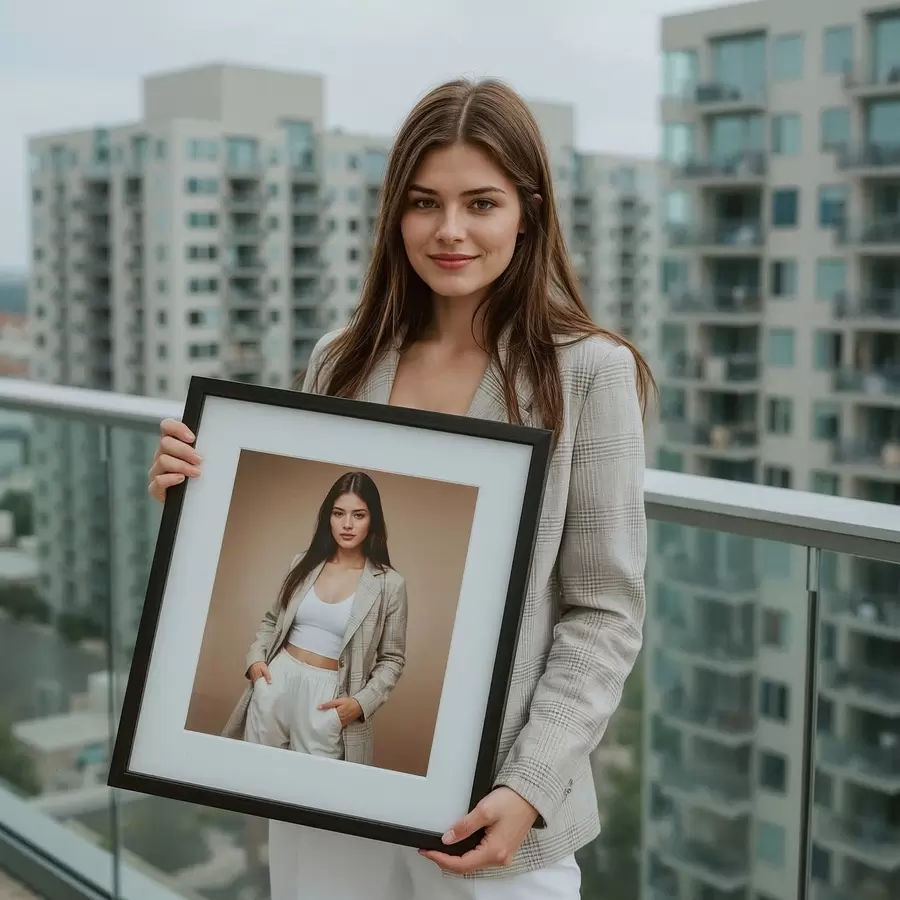 Glezna Portrets no jūsu paša fotogrāfijas uz sienas s47159