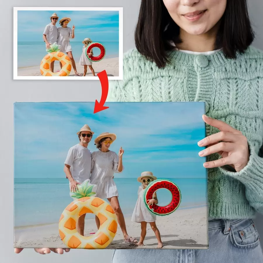 Glezna Ģimenes fotogrāfijas drukāšana uz audekla s47190