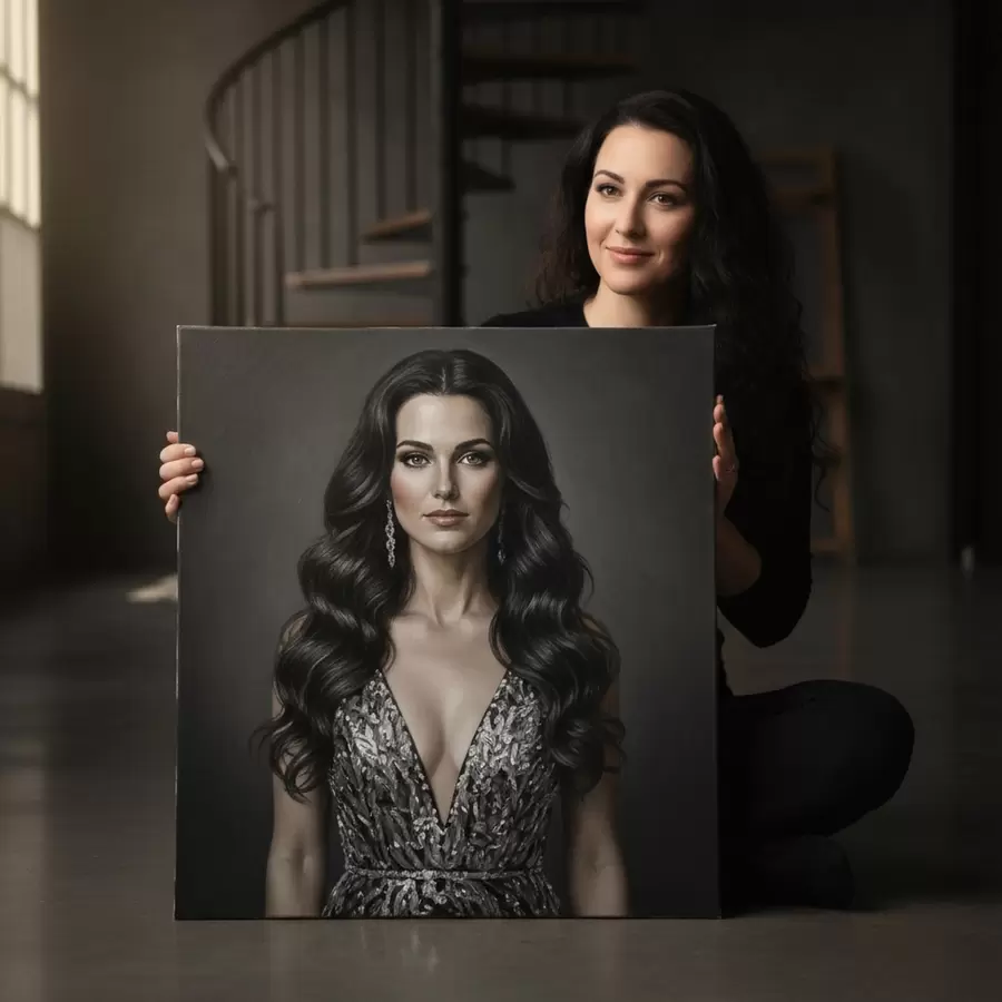 Glezna Dāvana meitenei, pamatojoties uz viņas fotoattēlu s47192