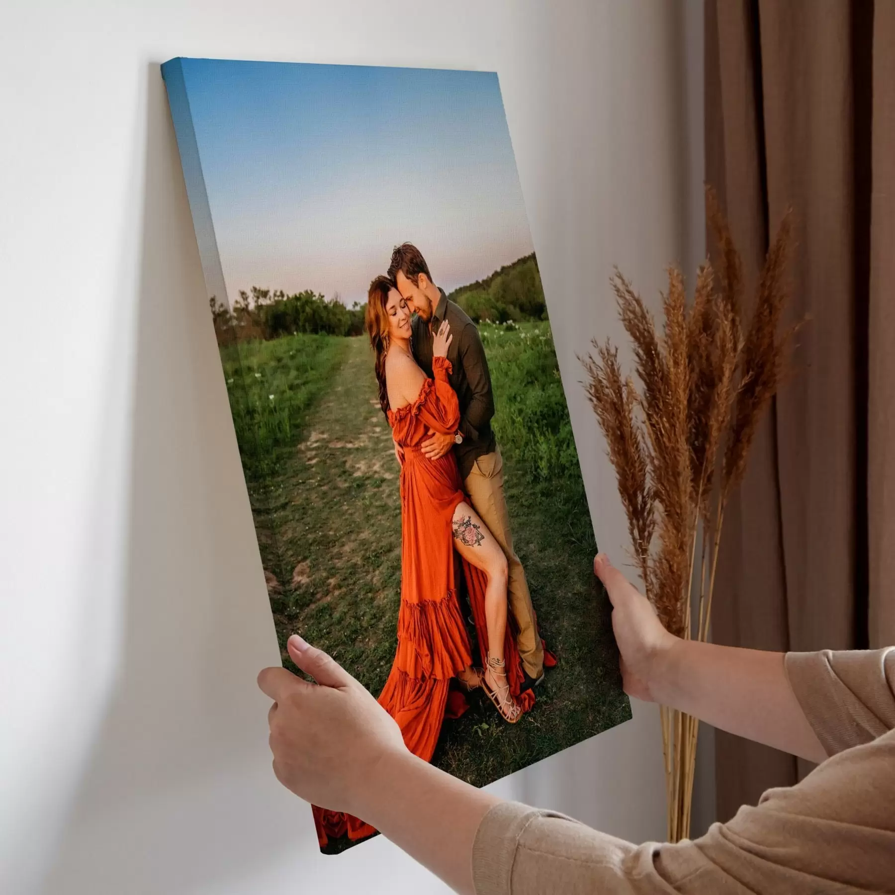 Glezna Dāvana pārim, pamatojoties uz fotogrāfiju uz audekla s47198