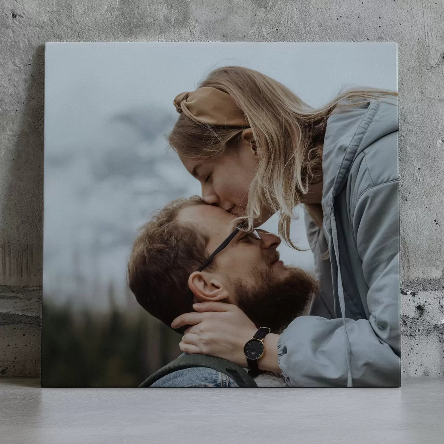Glezna Dāvana pārim, pamatojoties uz fotogrāfiju uz audekla s47215