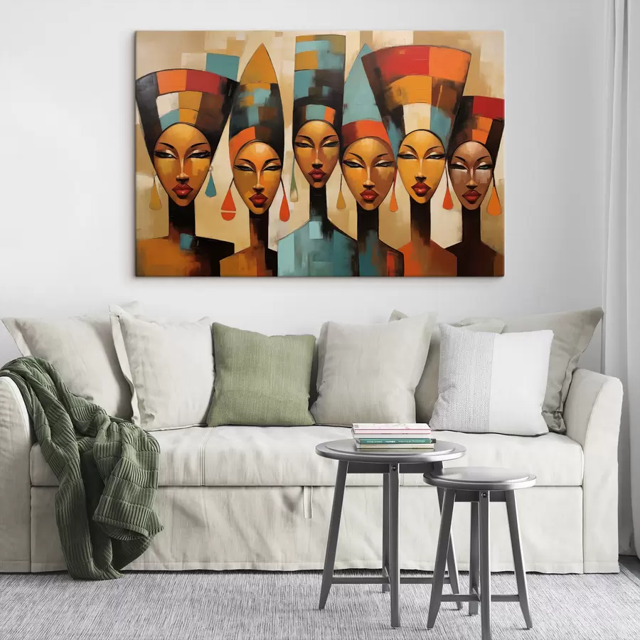 Glezna Āfrikas stila sieviešu portrets s47387