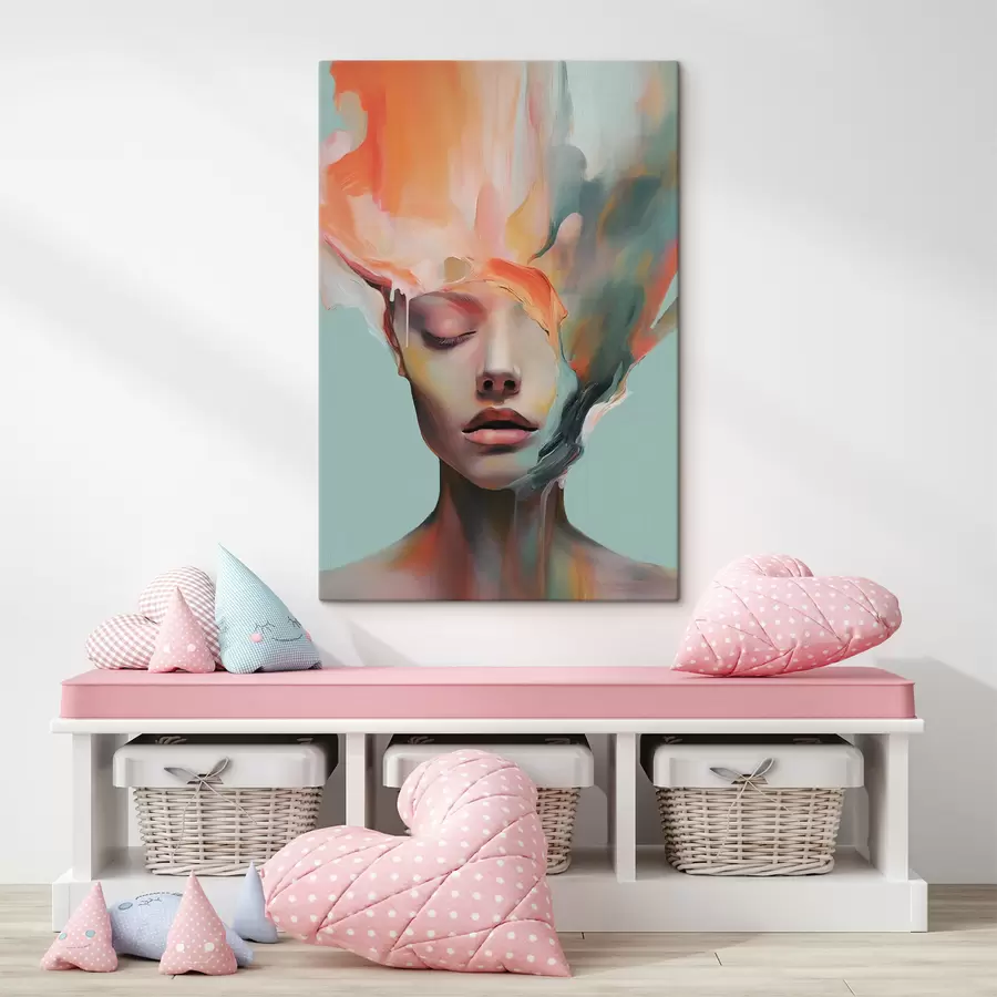 Glezna Abstrakts meitenes portrets s47389