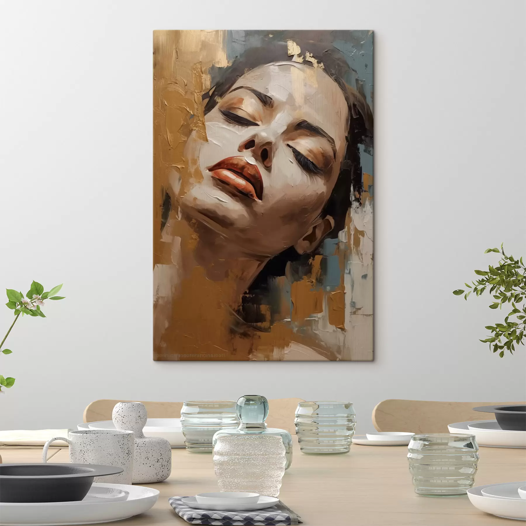 Glezna Abstrakts meitenes portrets s47392