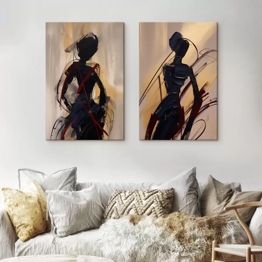 Glezna Abstrakti silueti m01194