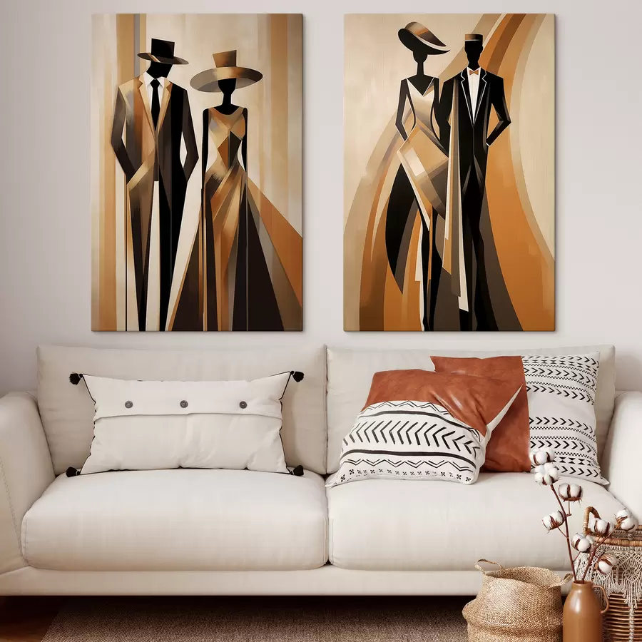 Glezna Abstrakts pāris m01200
