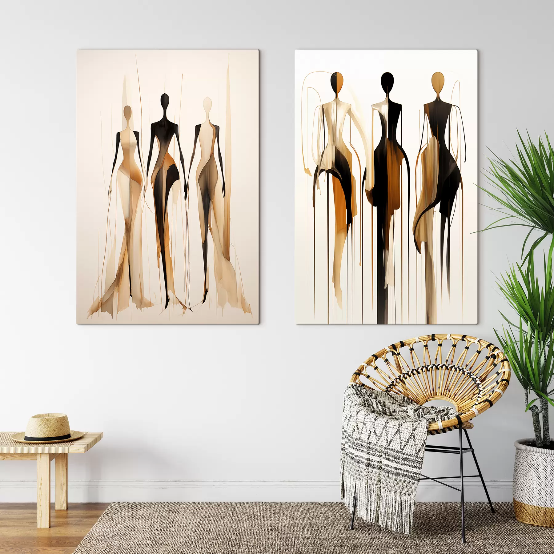 Glezna Abstrakti silueti m01214