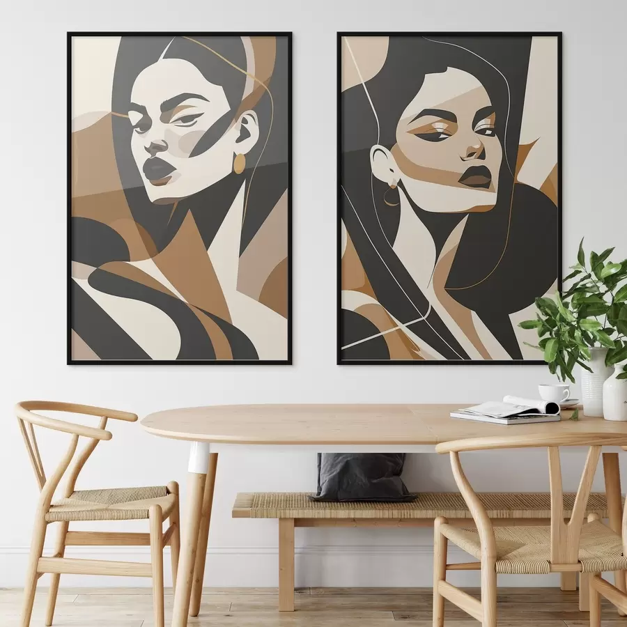 Fototapetes Abstraktie sieviešu portreti d01075