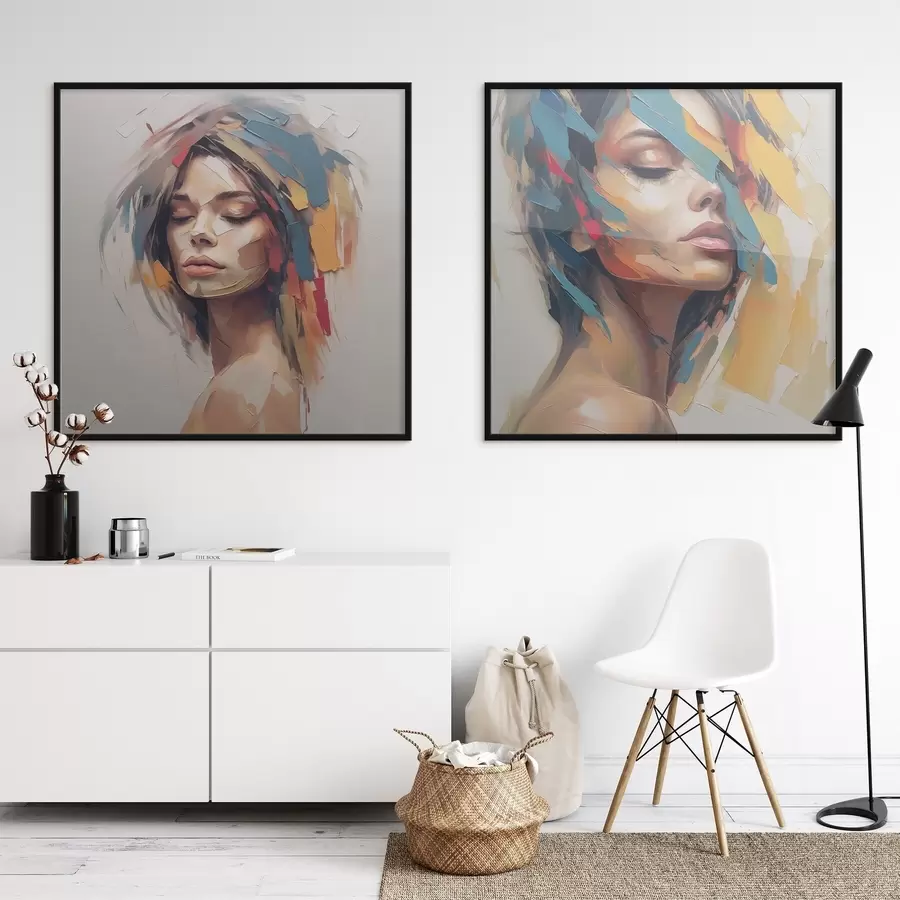 Fototapetes Sievietes abstraktais portrets d01081