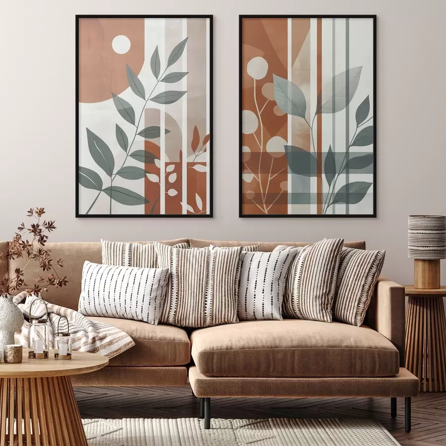 Fototapetes Abstrakcija ar lapu zariem d01074