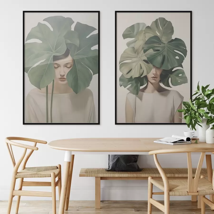 Fototapetes Meitene ar lapām d01185