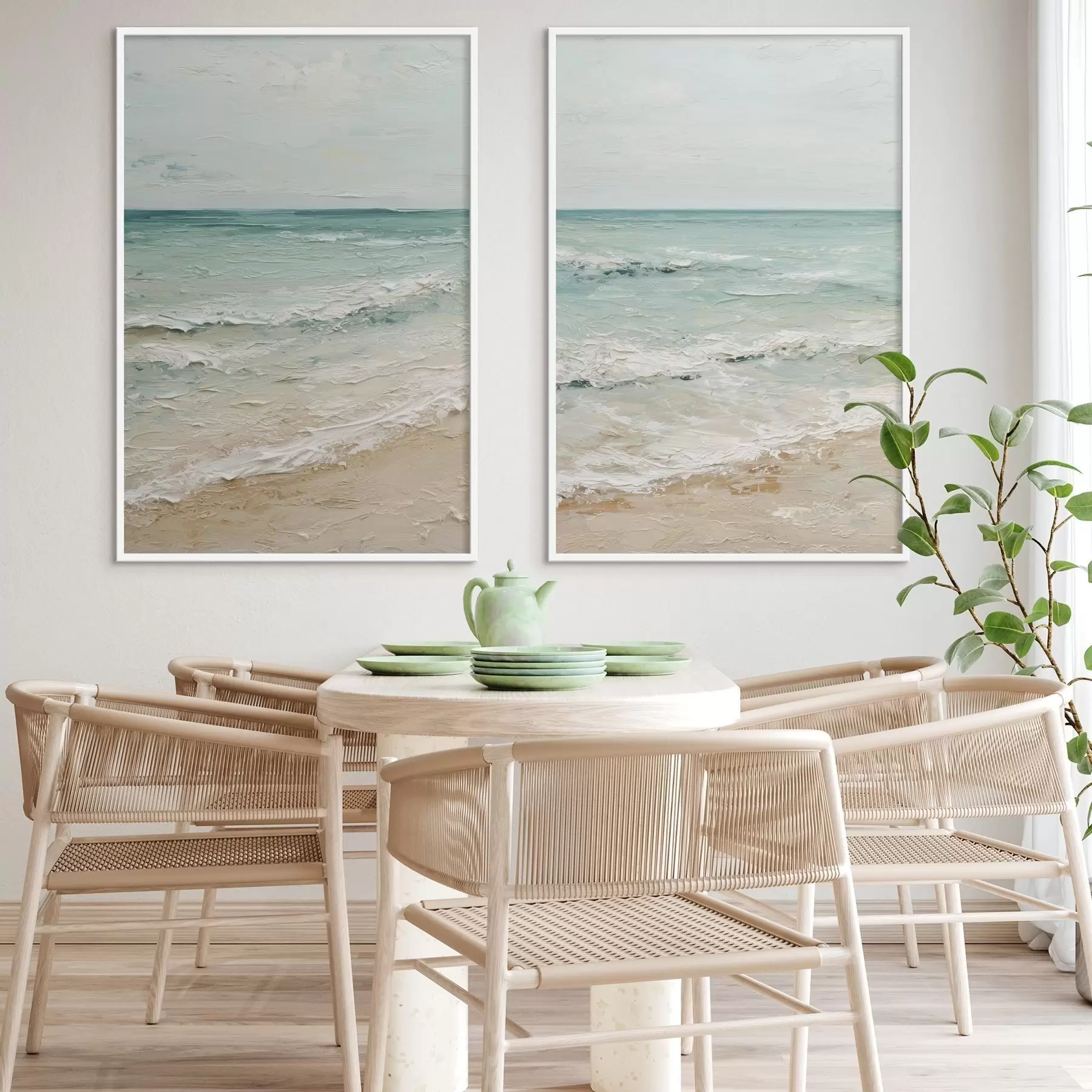 Fototapetes jūras krasts eļļas gleznas stilā d01170