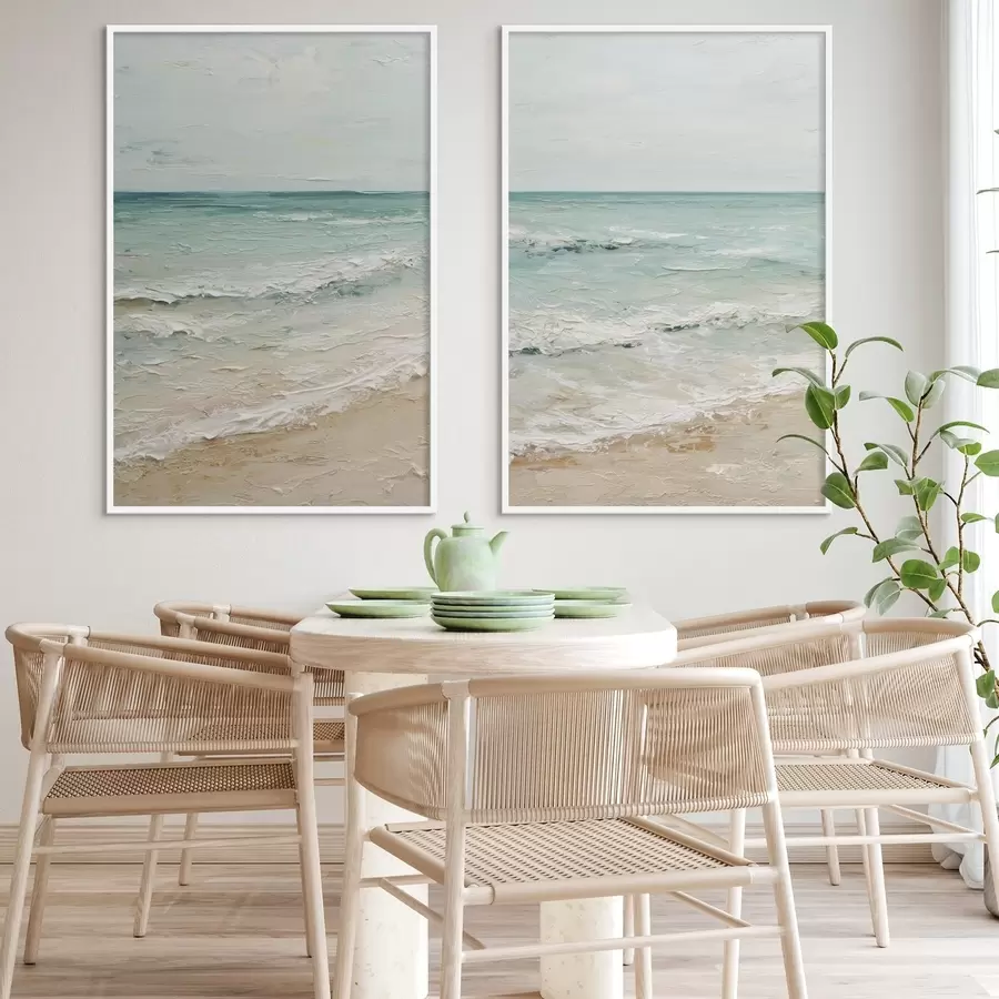 Fototapetes jūras krasts eļļas gleznas stilā d01170