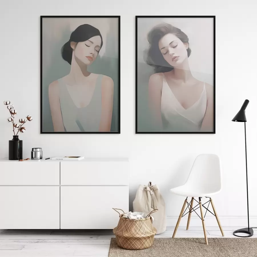 Fototapetes Meitene ar aizvērtām acīm d01188