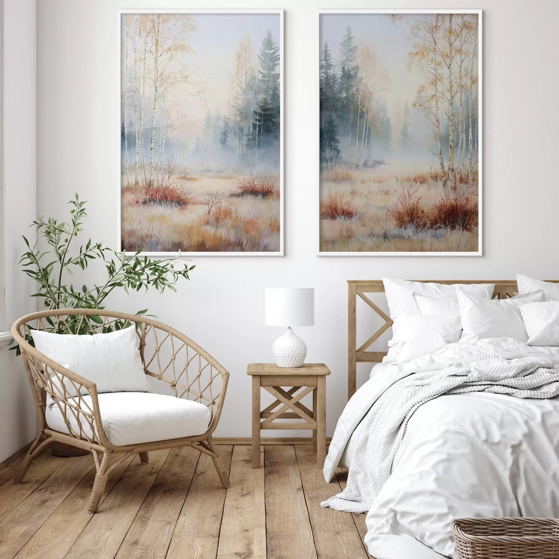 Fototapetes ainava pirmie sala mežā d01174