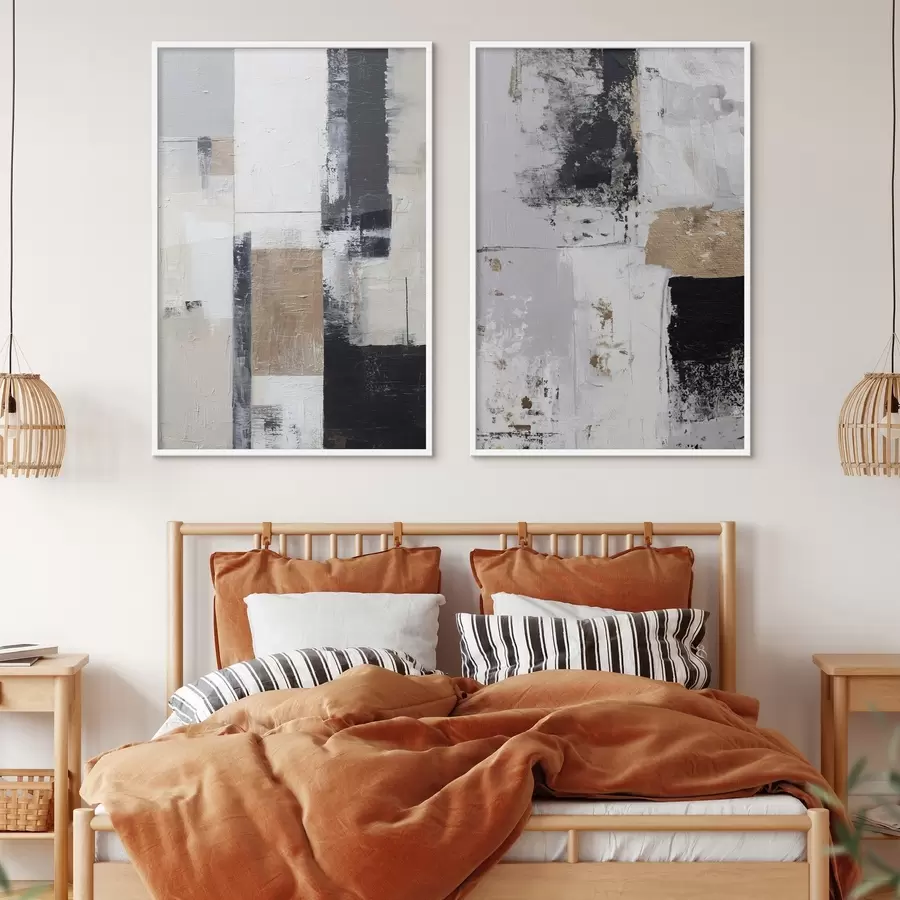 Fototapetes mūsdienu abstrakcija kontrastējošās krāsās d01176