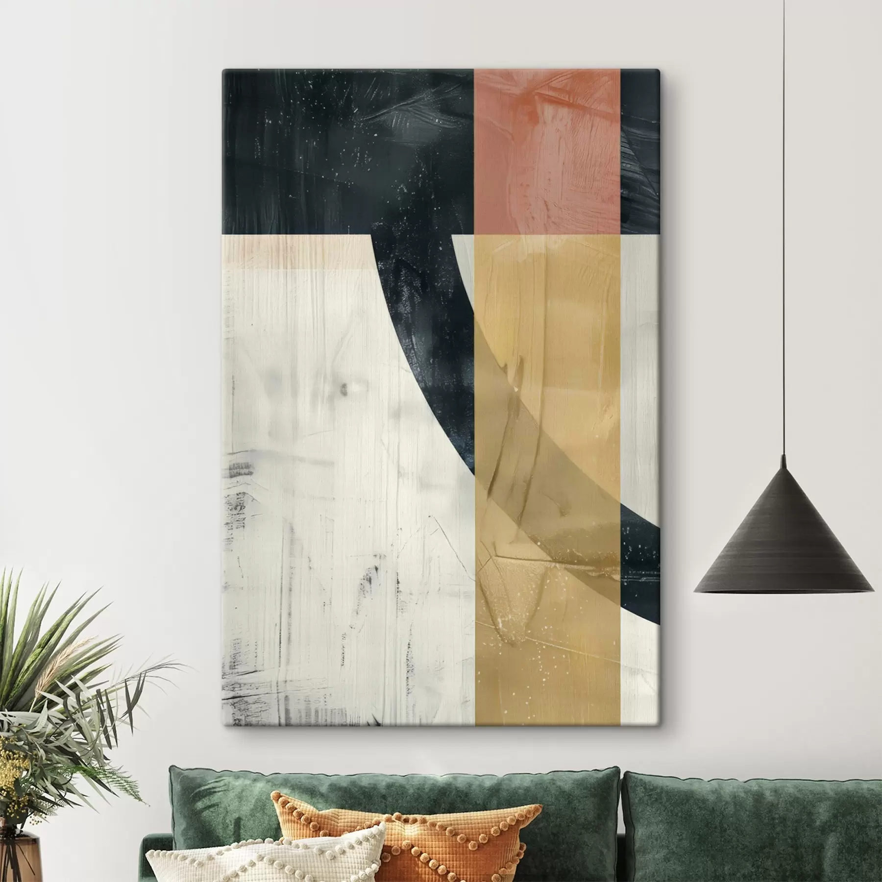 Glezna Ģeometriskas formas uz betona fona s47634